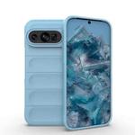 For Google Pixel 9 5G Global Magic Shield TPU + Flannel Phone Case(Light Blue)