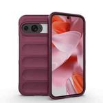 For Google Pixel 9 5G Global Magic Shield TPU + Flannel Phone Case(Wine Red)