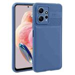 For Xiaomi Redmi Note 9 Pro 4G Twill Texture TPU Shockproof Phone Case(Blue)