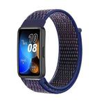 For Huawei Band 8 16mm Woven Nylon Loop Watch Band(Blue Purple)