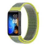 For Huawei Band 8 16mm Woven Nylon Loop Watch Band(Bright Yellow)