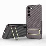 For Samsung Galaxy S23+ 5G Wavy Textured Phone Case (Brown)