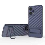 For Xiaomi Redmi Note 12 Turbo Wavy Texture TPU Phone Case with Lens Film(Blue)