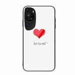 For Huawei P60 Art Colorful Painted Glass Phone Case(Red Heart)