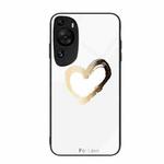 For Huawei P60 Art Colorful Painted Glass Phone Case(Golden Love)