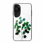For Huawei P60 Art Colorful Painted Glass Phone Case(Sapling)