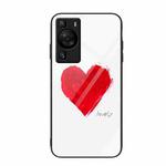 For Huawei P60 Colorful Painted Glass Phone Case(Love)