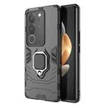 For vivo S17 / S17 Pro Magnetic Ring Holder PC + TPU Phone Case(Black)