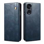 For OPPO Reno8 T 5G / A1 Pro Oil Wax Crazy Horse Texture Leather Phone Case(Blue)