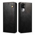 For OPPO Reno10 Pro+ Global Oil Wax Crazy Horse Texture Leather Phone Case(Black)