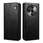 For OPPO Find X7 Oil Wax Crazy Horse Texture Leather Phone Case(Black)