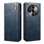 For OPPO Find X7 Oil Wax Crazy Horse Texture Leather Phone Case(Blue)