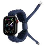 Stretch Plain Silicone Bean Watch Band For Apple Watch 8 45mm(Navy Blue)