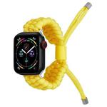 Stretch Plain Silicone Bean Watch Band For Apple Watch 8 45mm(Yellow)