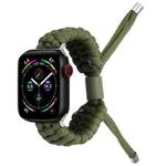 Stretch Plain Silicone Bean Watch Band For Apple Watch SE 40mm(Army Green)