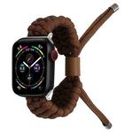 Stretch Plain Silicone Bean Watch Band For Apple Watch SE 44mm(Coffee Brown)