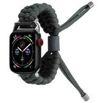 Stretch Plain Silicone Bean Watch Band For Apple Watch 4 40mm(Dark Grey)
