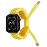 Stretch Plain Silicone Bean Watch Band For Apple Watch 3 38mm(Yellow)