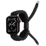 Stretch Plain Silicone Bean Watch Band For Apple Watch SE 2023 40mm(Black)