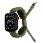 Stretch Plain Silicone Bean Watch Band For Apple Watch 9 45mm(Army Green)