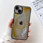 For iPhone 14 Plus Oil Painting Electroplating TPU Phone Case(Grey)