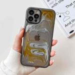 For iPhone 12 Pro Oil Painting Electroplating TPU Phone Case(Grey)