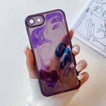 For iPhone SE 2022/2020 / 8 / 7 Oil Painting Electroplating TPU Phone Case(Purple)