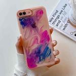 For iPhone 8 Plus / 7 Plus Oil Painting Electroplating TPU Phone Case(Pink)