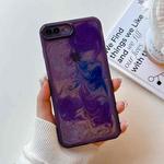 For iPhone 8 Plus / 7 Plus Oil Painting Electroplating TPU Phone Case(Purple)