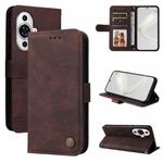 For Huawei nova 11 Skin Feel Life Tree Metal Button Leather Phone Case(Brown)