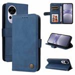 For Huawei nova 13 / nova 12 Skin Feel Life Tree Metal Button Leather Phone Case(Blue)