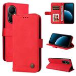 For Huawei Enjoy 80 Skin Feel Life Tree Metal Button Leather Phone Case(Red)