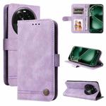 For OPPO Find X6 Pro Skin Feel Life Tree Metal Button Leather Phone Case(Purple)