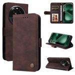 For OPPO Find X6 Pro Skin Feel Life Tree Metal Button Leather Phone Case(Brown)