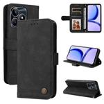 For Realme C53 / Narzo N53 Skin Feel Life Tree Metal Button Leather Phone Case(Black)