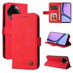 For Realme C67 5G / 11 5G Taiwan Version Skin Feel Life Tree Metal Button Leather Phone Case(Red)