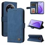 For Realme 12 5G Skin Feel Life Tree Metal Button Leather Phone Case(Blue)