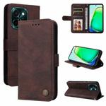 For Realme C63 / C61  / Note 60 Skin Feel Life Tree Metal Button Leather Phone Case(Brown)