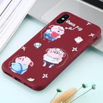For iPhone X TPU Mobile Phone Case(Diamond Pig)