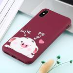 For iPhone XS Max TPU Mobile Phone Case(Cute Pig)