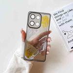 For OPPO Reno9 Oil Painting Electroplating TPU Phone Case(Grey)