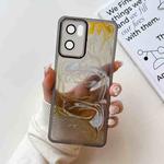 For OPPO Reno7 Oil Painting Electroplating TPU Phone Case(Grey)