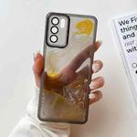 For OPPO Reno6 Oil Painting Electroplating TPU Phone Case(Grey)