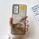 For OPPO Reno5 Oil Painting Electroplating TPU Phone Case(Grey)