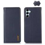 For Samsung Galaxy M54 5G KHAZNEH Nappa Top Layer Cowhide Leather Phone Case(Blue)