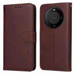 For Huawei Mate 60 Pro Classic Calf Texture Flip Leather Phone Case(Brown)