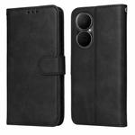 For Huawei Enjoy 80 Classic Calf Texture Flip Leather Phone Case(Black)