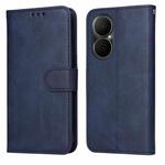 For Huawei Enjoy 80 Classic Calf Texture Flip Leather Phone Case(Blue)