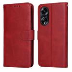 For OPPO A1 5G Classic Calf Texture Flip Leather Phone Case(Red)