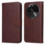 For OPPO Find X6 Classic Calf Texture Flip Leather Phone Case(Brown)